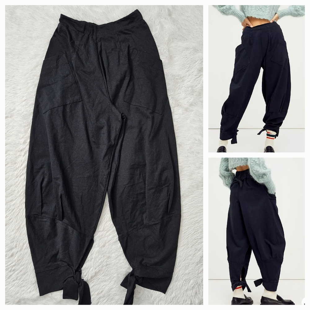 Free People Beach Stunner Pants Black